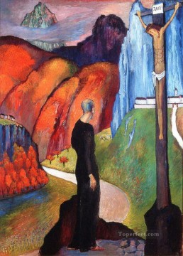 Expresionismo Painting - Crucifixión monta Marianne von Werefkin Expresionismo